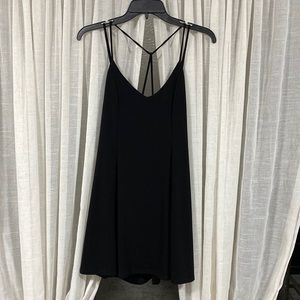 Crisscross Back Black Dress